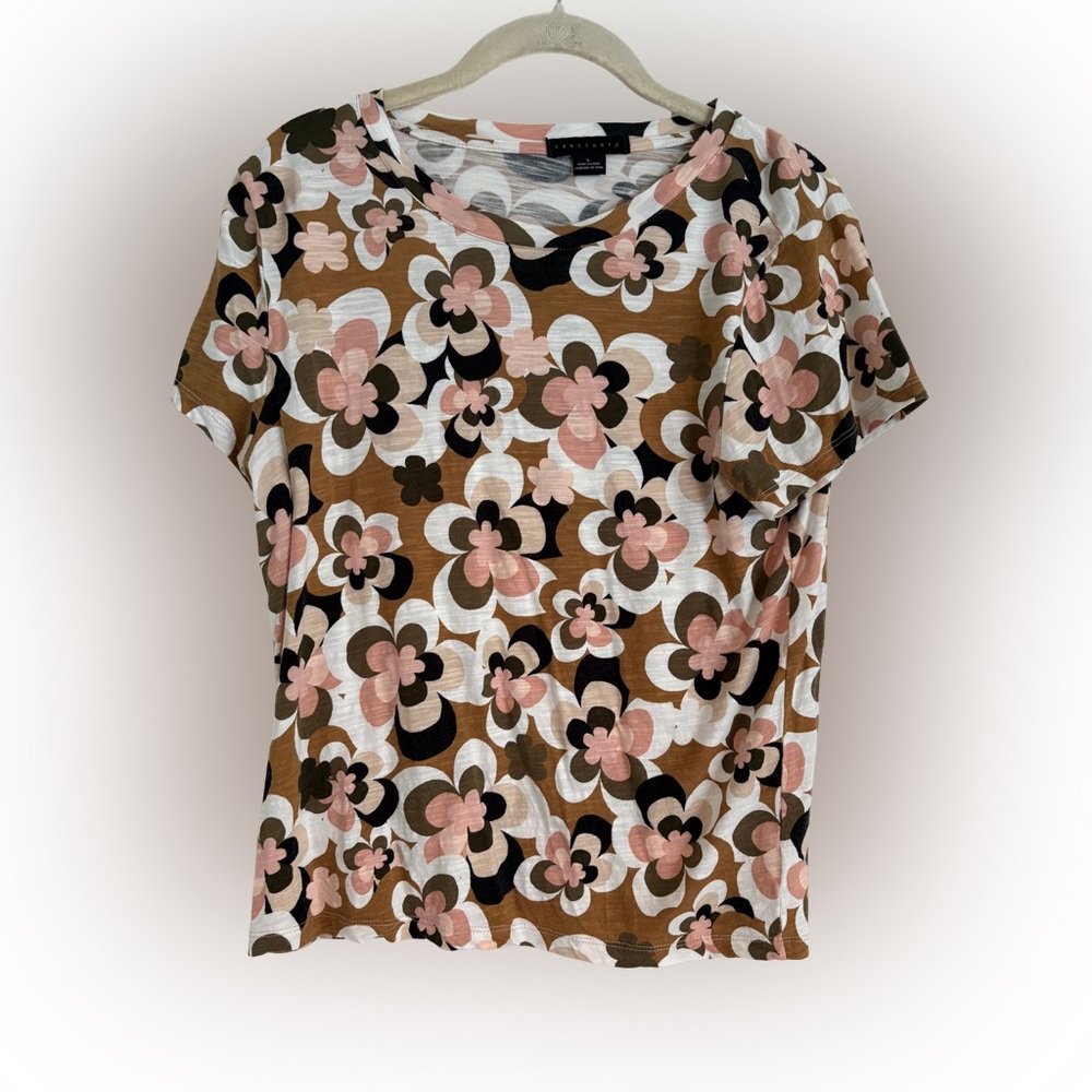 Sanctuary Multicolor Floral Short Sleeve Top